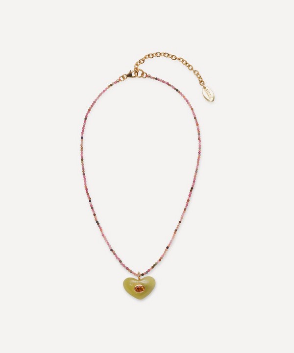 Lizzie Fortunato - 14ct Gold-Plated Martina Heart Bead Necklace image number null