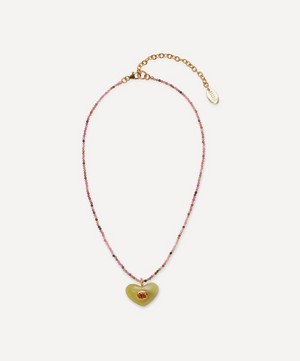Lizzie Fortunato - 14ct Gold-Plated Martina Heart Bead Necklace image number 0