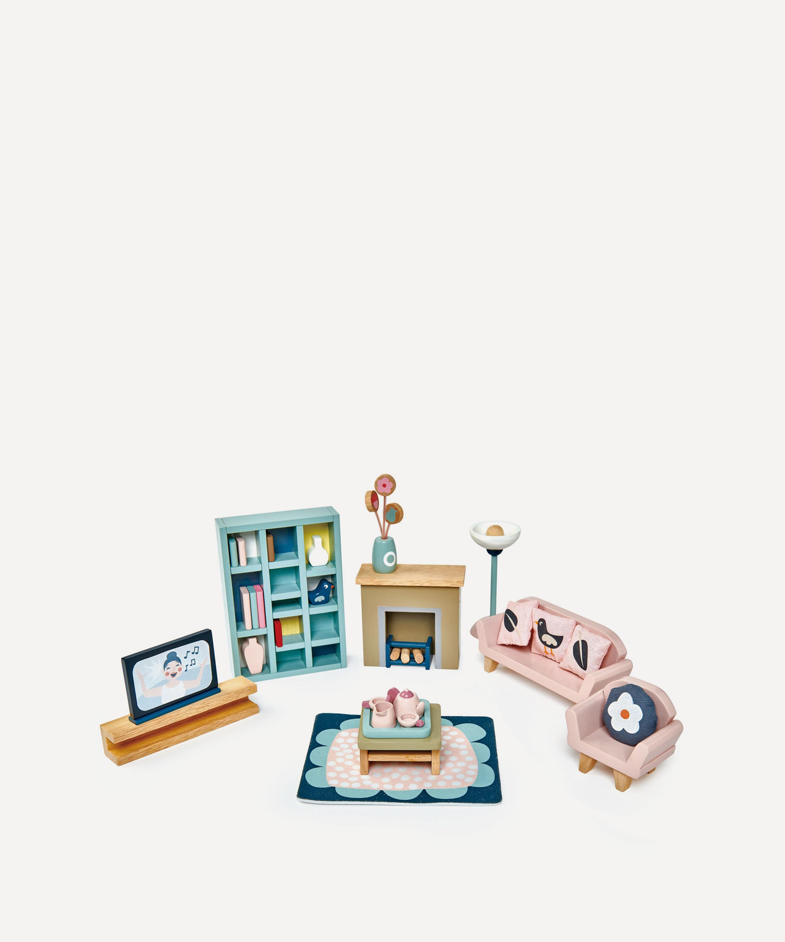 Tender Leaf Toys - Dolls House Sitting Room Furniture Set image number 0