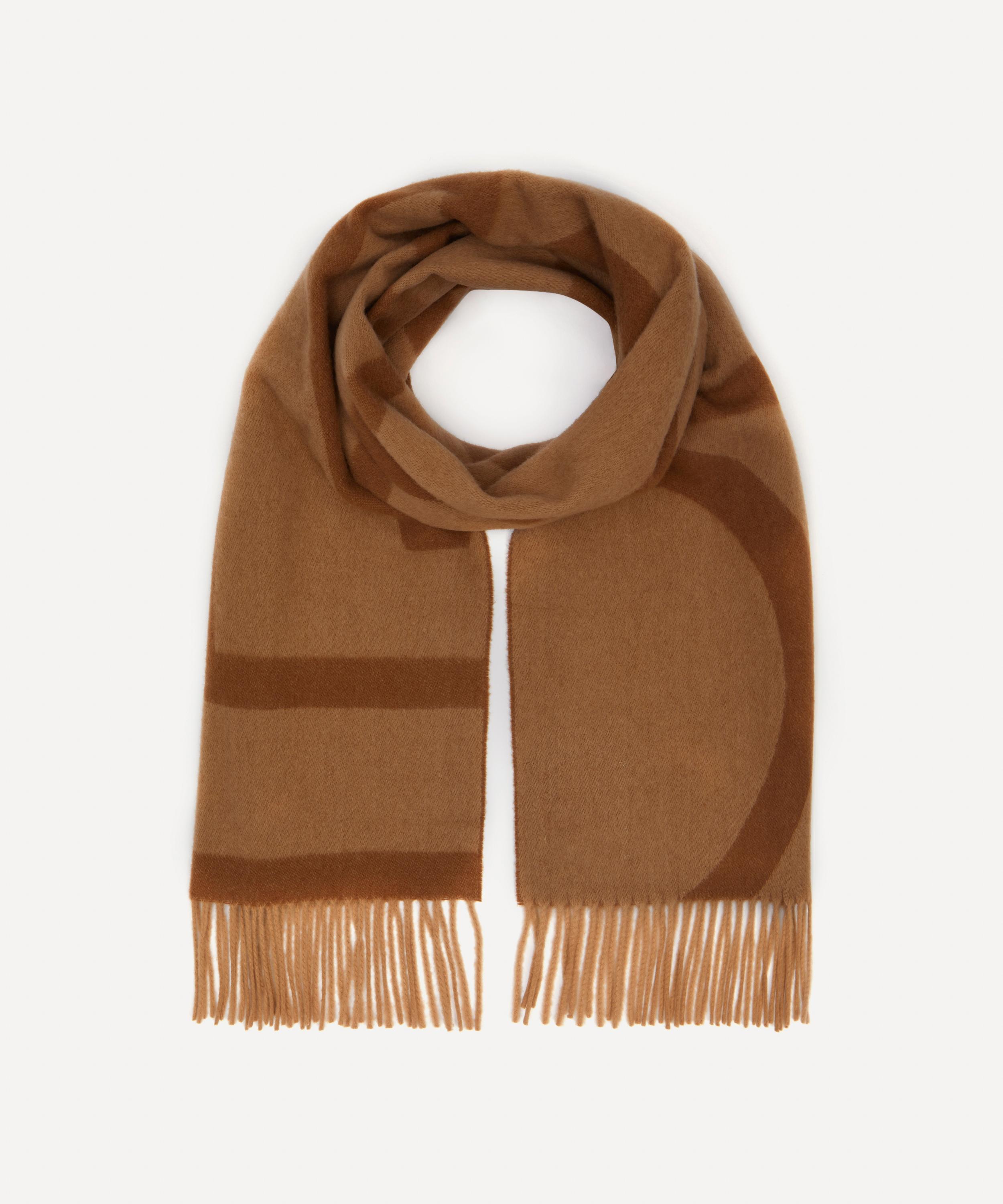 Monogram Jacquard Scarf - Toteme - Wool - Brown