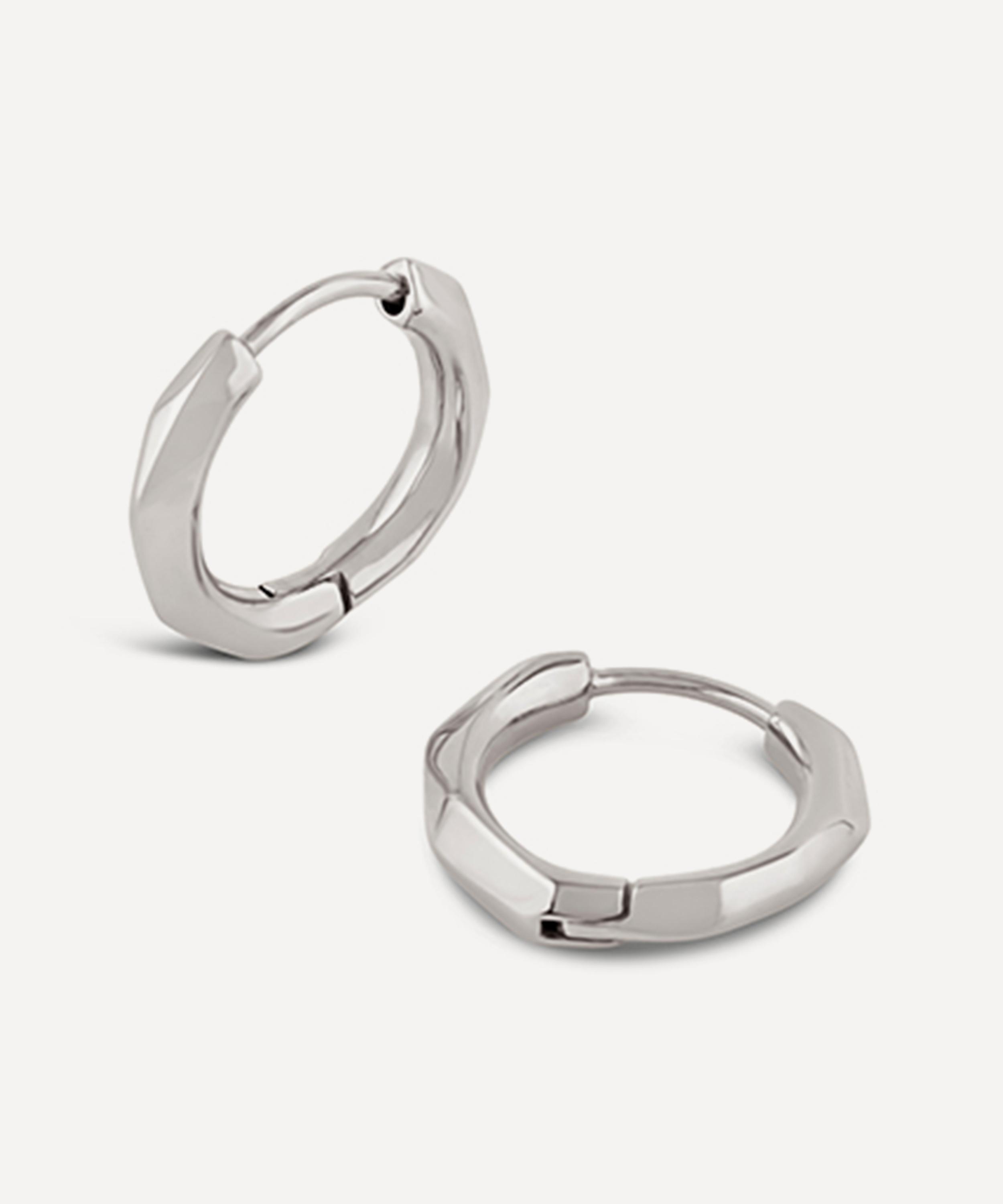 Dinny Hall - Sterling Silver Thalassa Mini Faceted Huggie Hoop Earrings image number 0