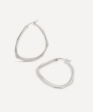 Dinny Hall - Sterling Silver Thalassa Large Faceted Statement Hoop Earrings image number 0
