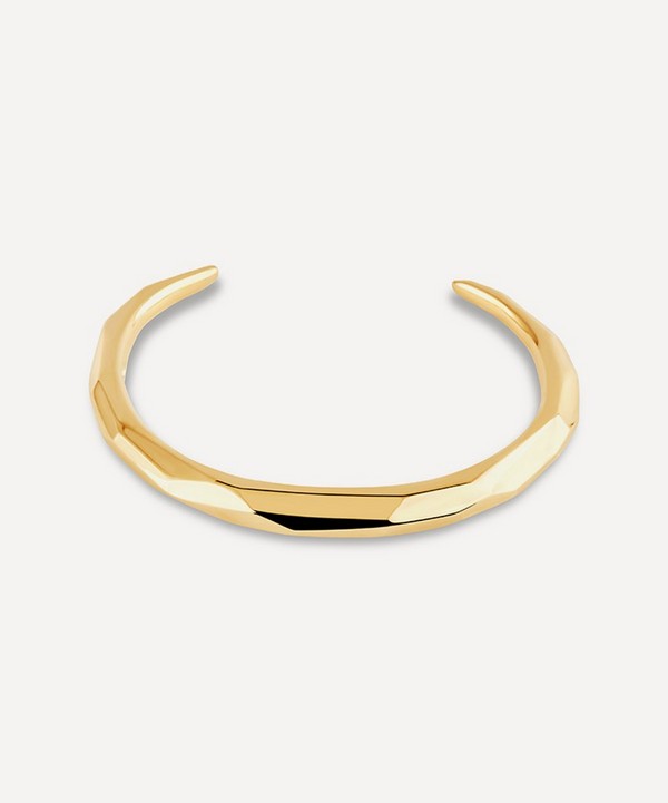 Dinny Hall - 22ct Gold-Plated Vermeil Silver Thalassa Faceted Cuff Bracelet image number null