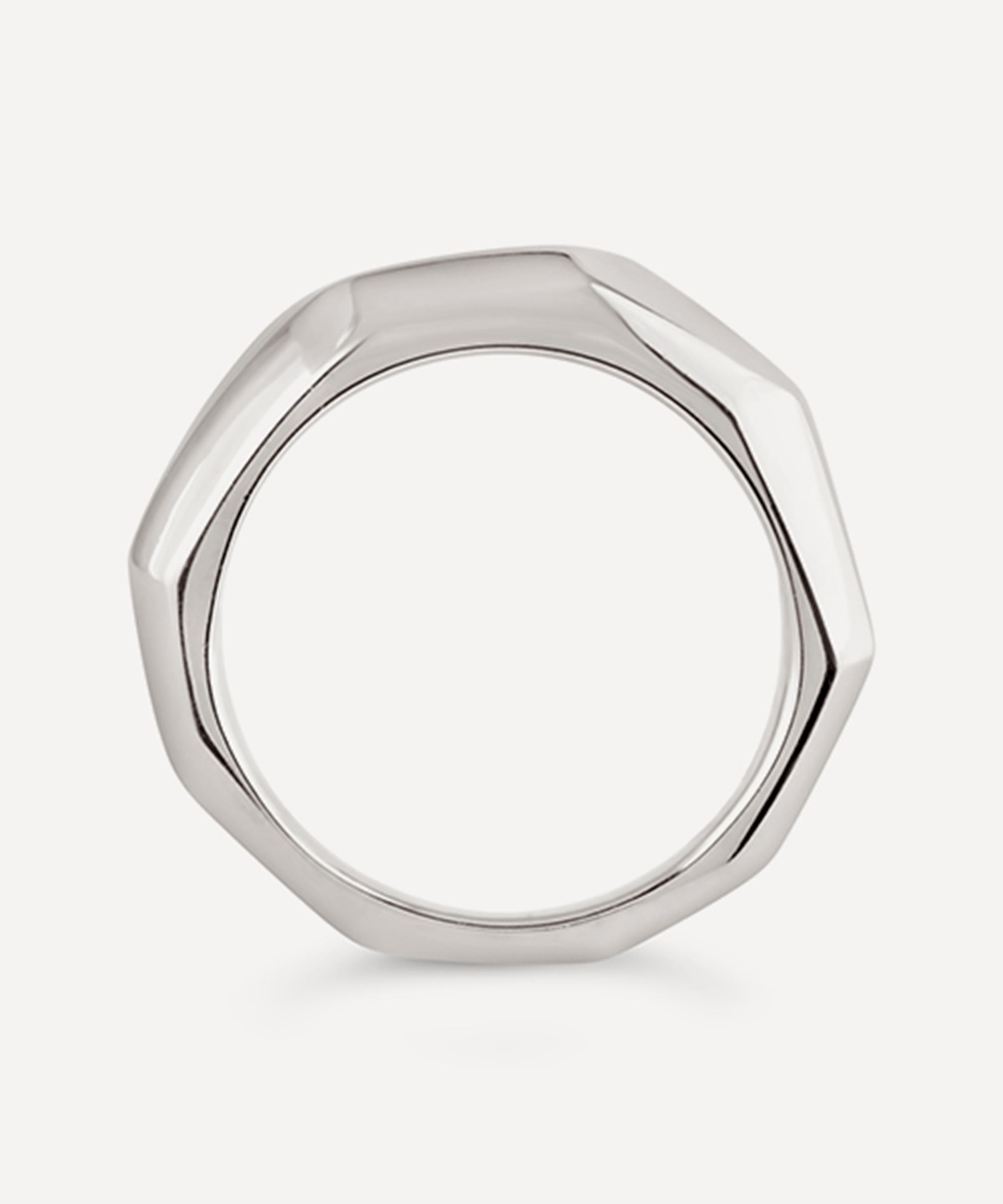 Dinny Hall - Sterling Silver Thalassa Faceted Wide Tapering Ring image number 2