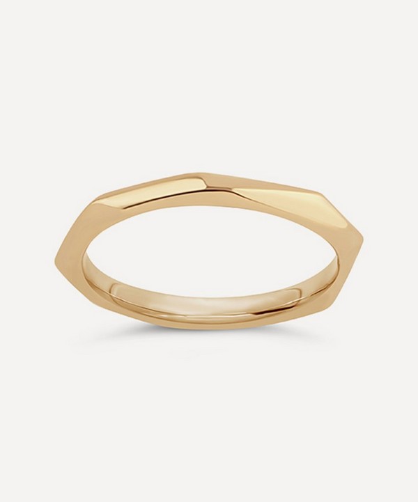 Dinny Hall - 9ct Gold Thalassa Faceted Band Ring image number null