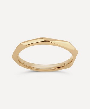 Dinny Hall - 9ct Gold Thalassa Faceted Band Ring image number 0