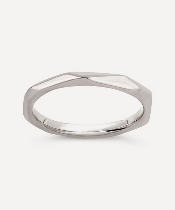 Dinny Hall - Sterling Silver Thalassa Faceted Band Ring image number null