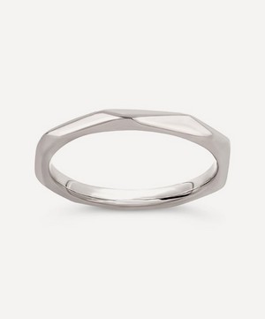 Dinny Hall - Sterling Silver Thalassa Faceted Band Ring image number 0