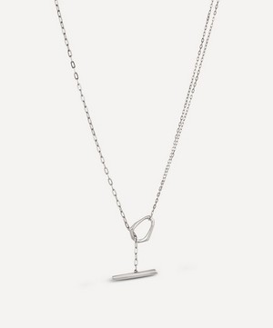 Dinny Hall - Sterling Silver Thalassa Faceted Medium T-Bar Lariat Pendant Necklace image number 0