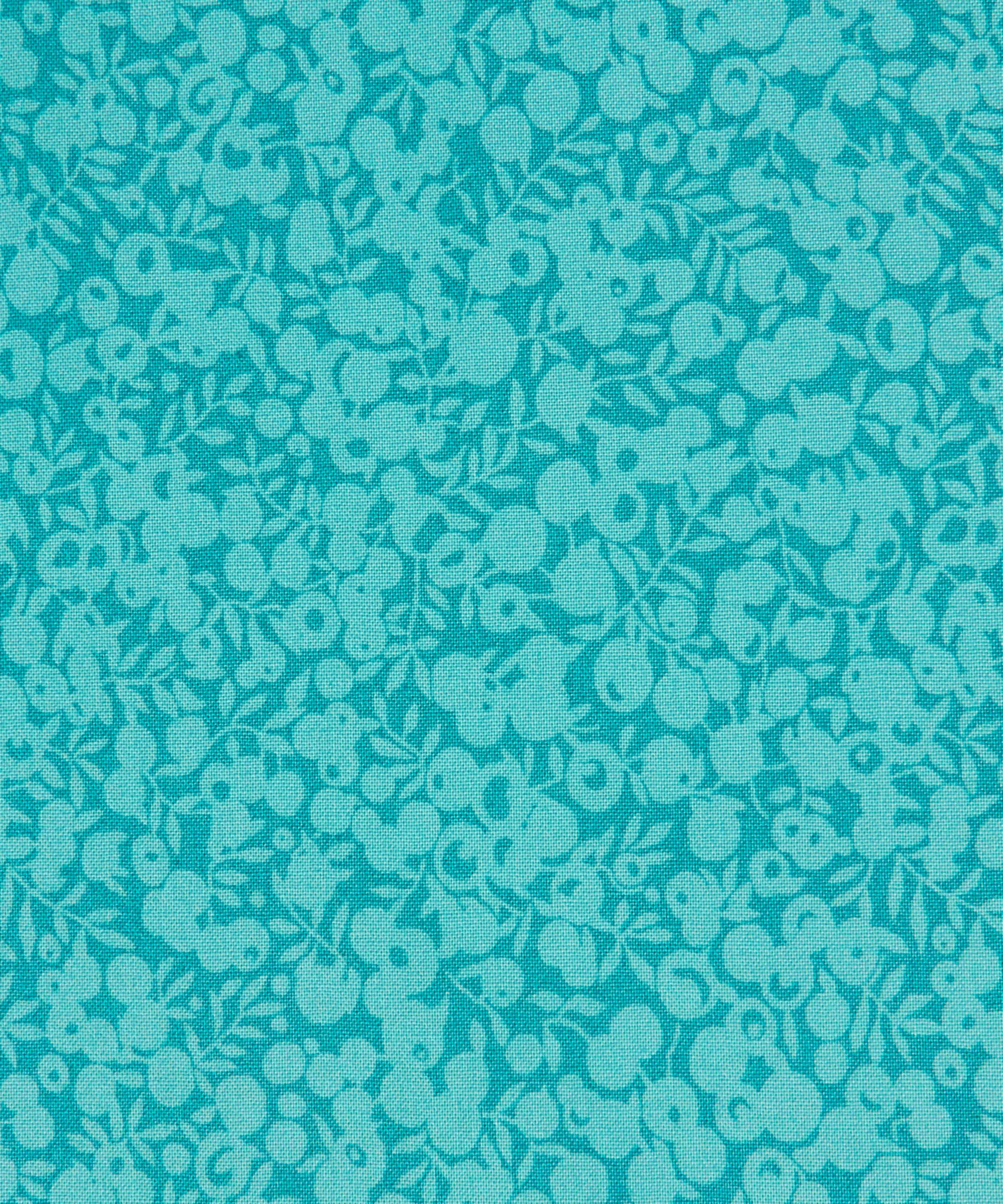 Liberty Fabrics - Turquoise Wiltshire Shadow Lasenby Quilting Cotton image number 0