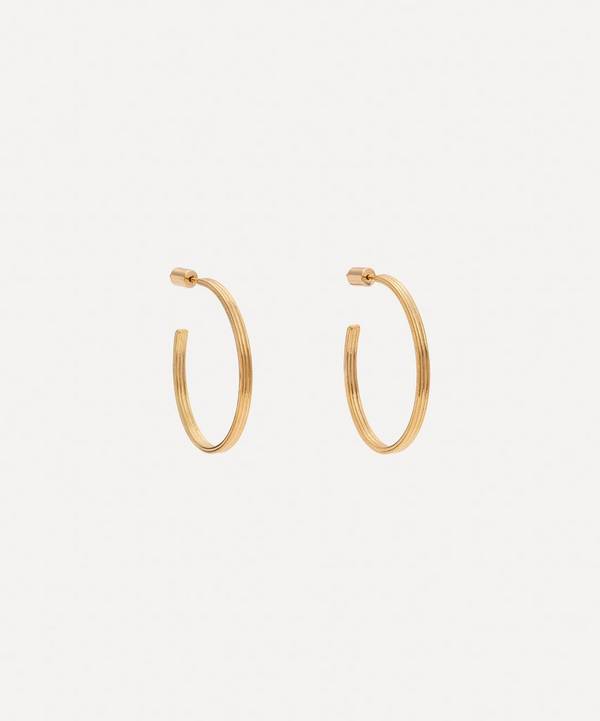 Estella Bartlett - Gold-Plated Large Ribbed Hoop Earrings