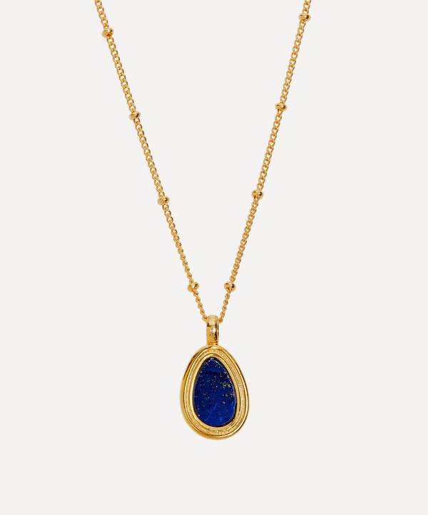 Estella Bartlett - Gold-Plated Lapis Lazuli Pear Pendant Necklace