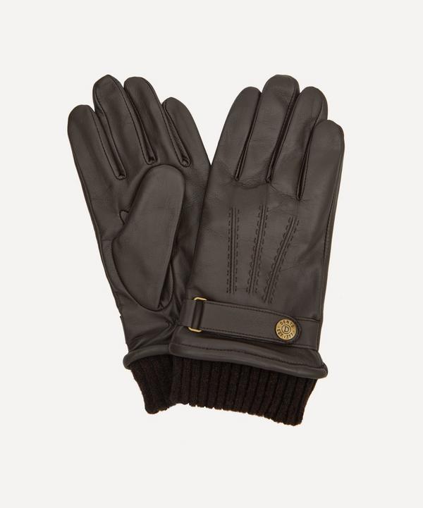 Dents - Henley Touchscreen Leather Knitted Cuff Gloves image number null