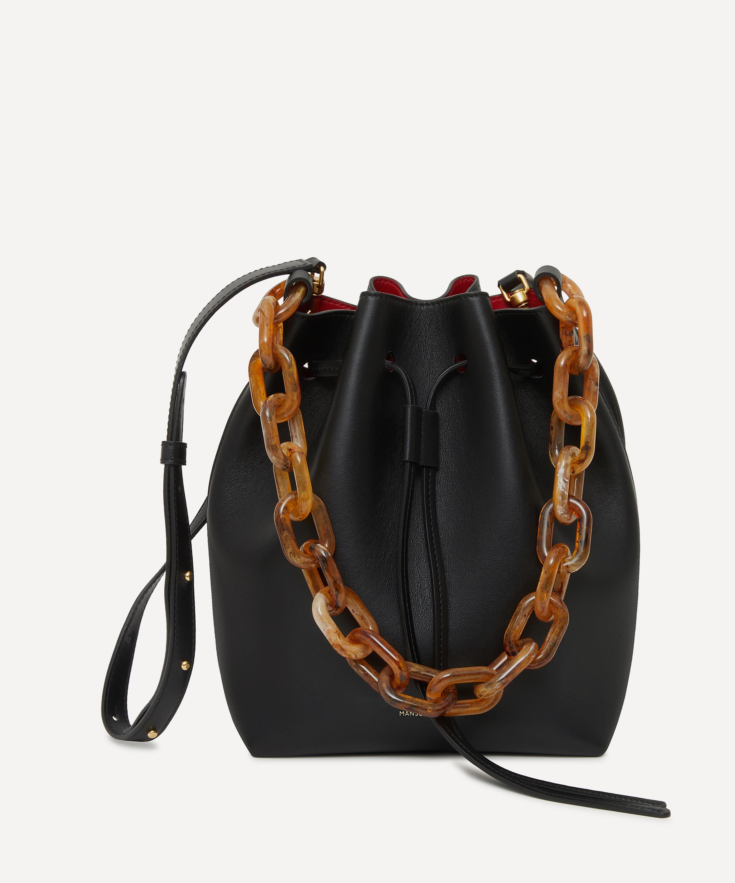 Mansur Gavriel Leather Twist Mini Bucket Bag