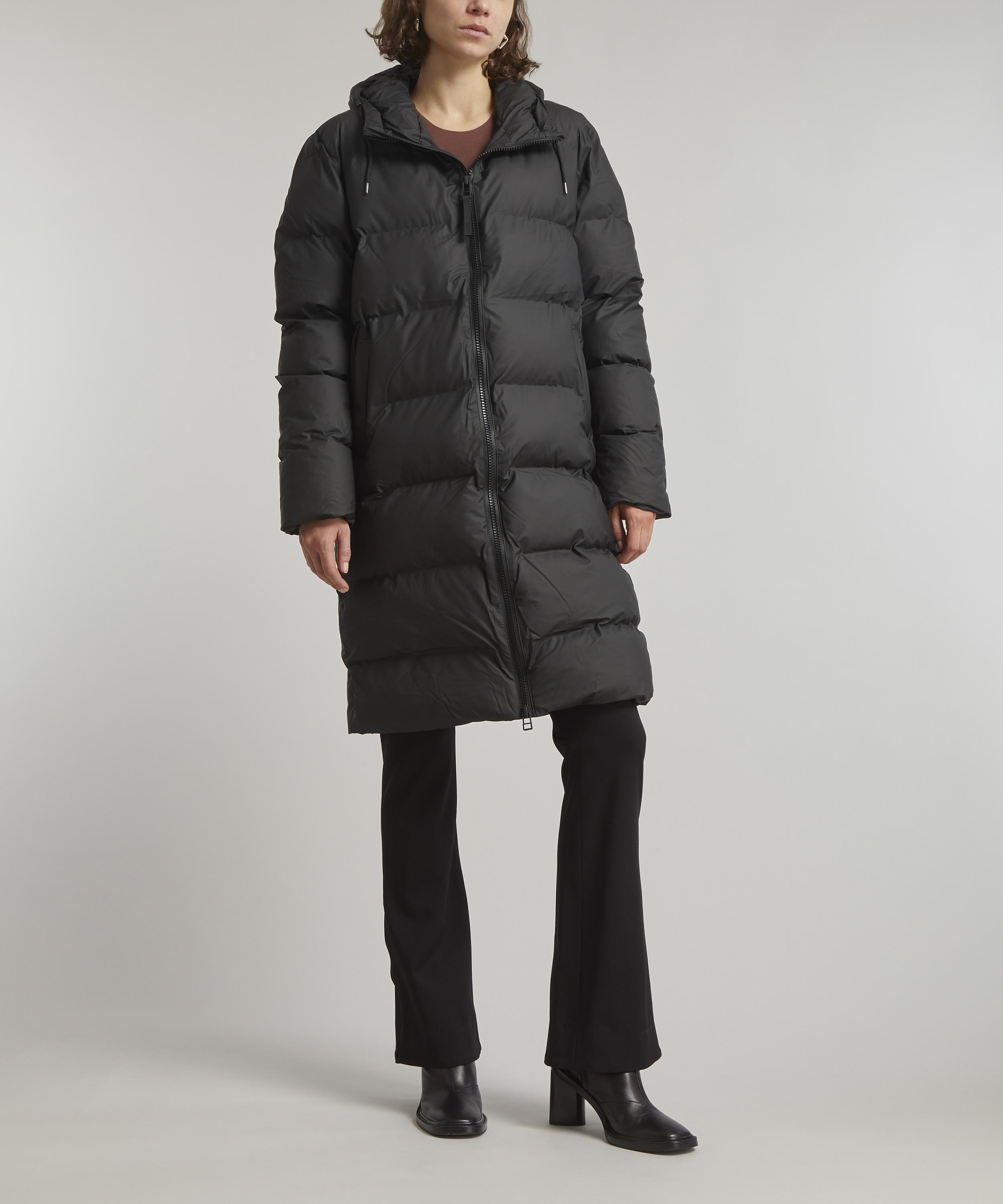 Rains long puffer store jacket