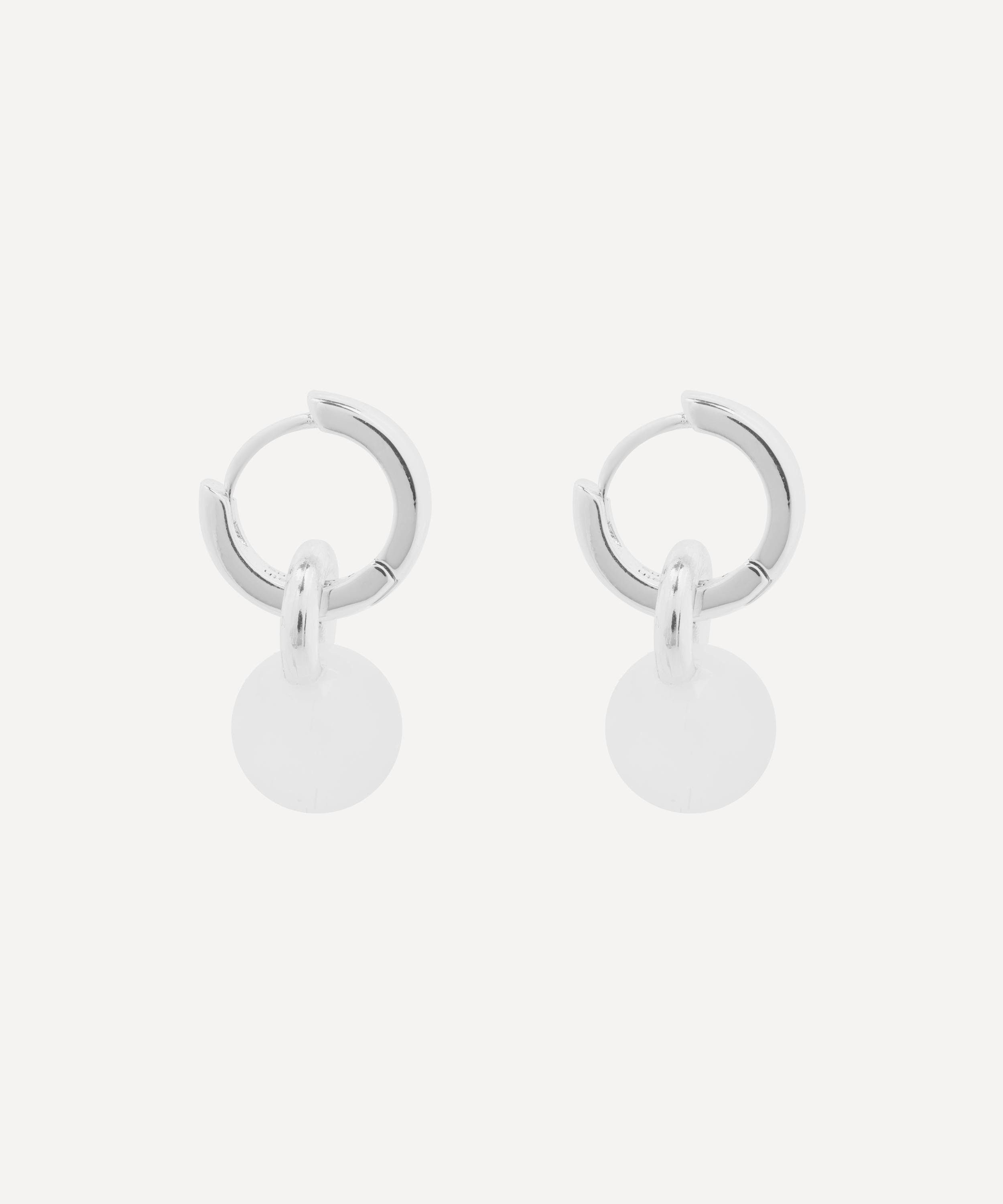 Kenneth jay lane hot sale pearl hoop earrings