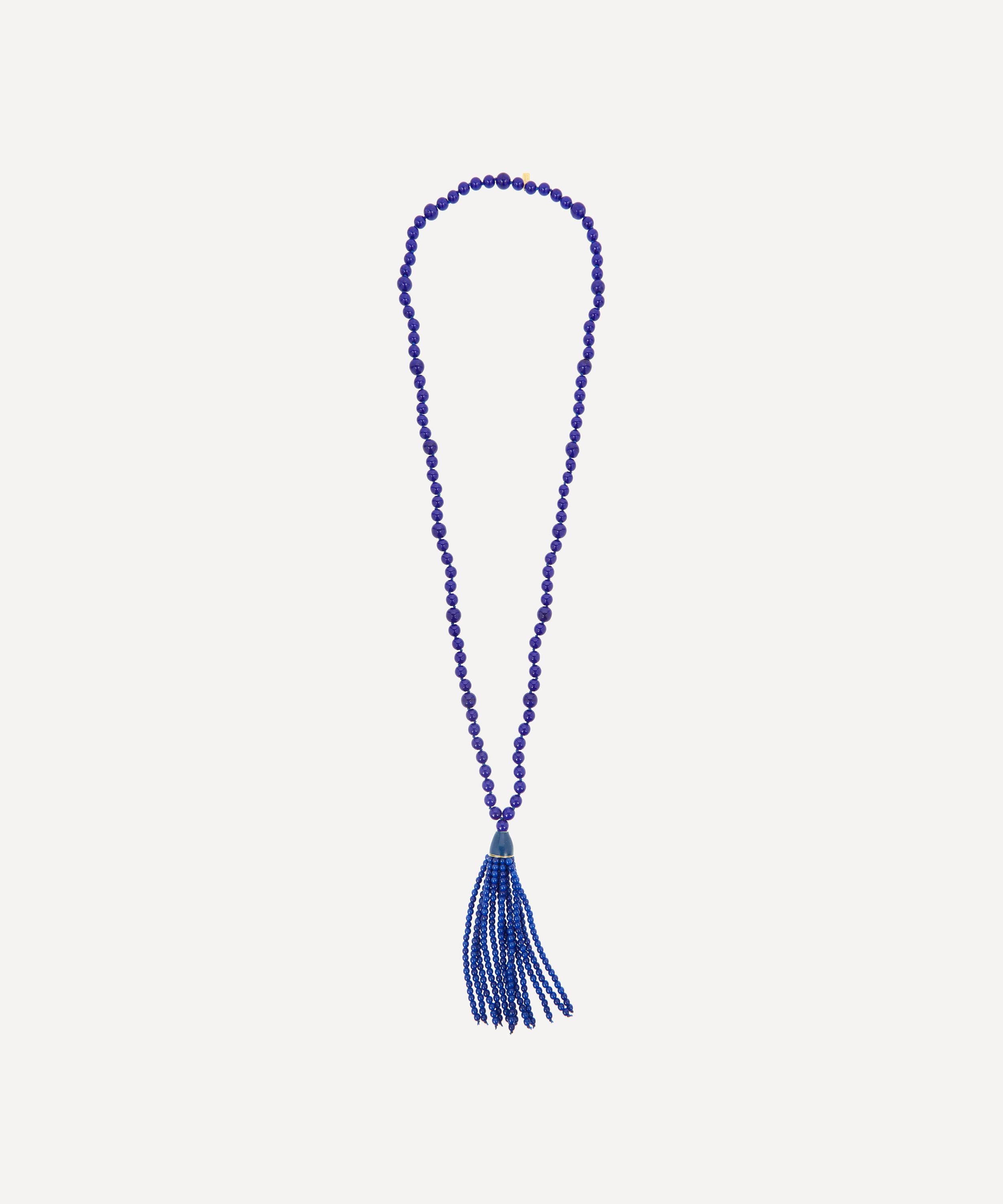 Kenneth Jay Lane - Lapis Glass Bead Necklace image number 0