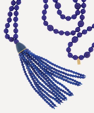 Kenneth Jay Lane - Lapis Glass Bead Necklace image number 1