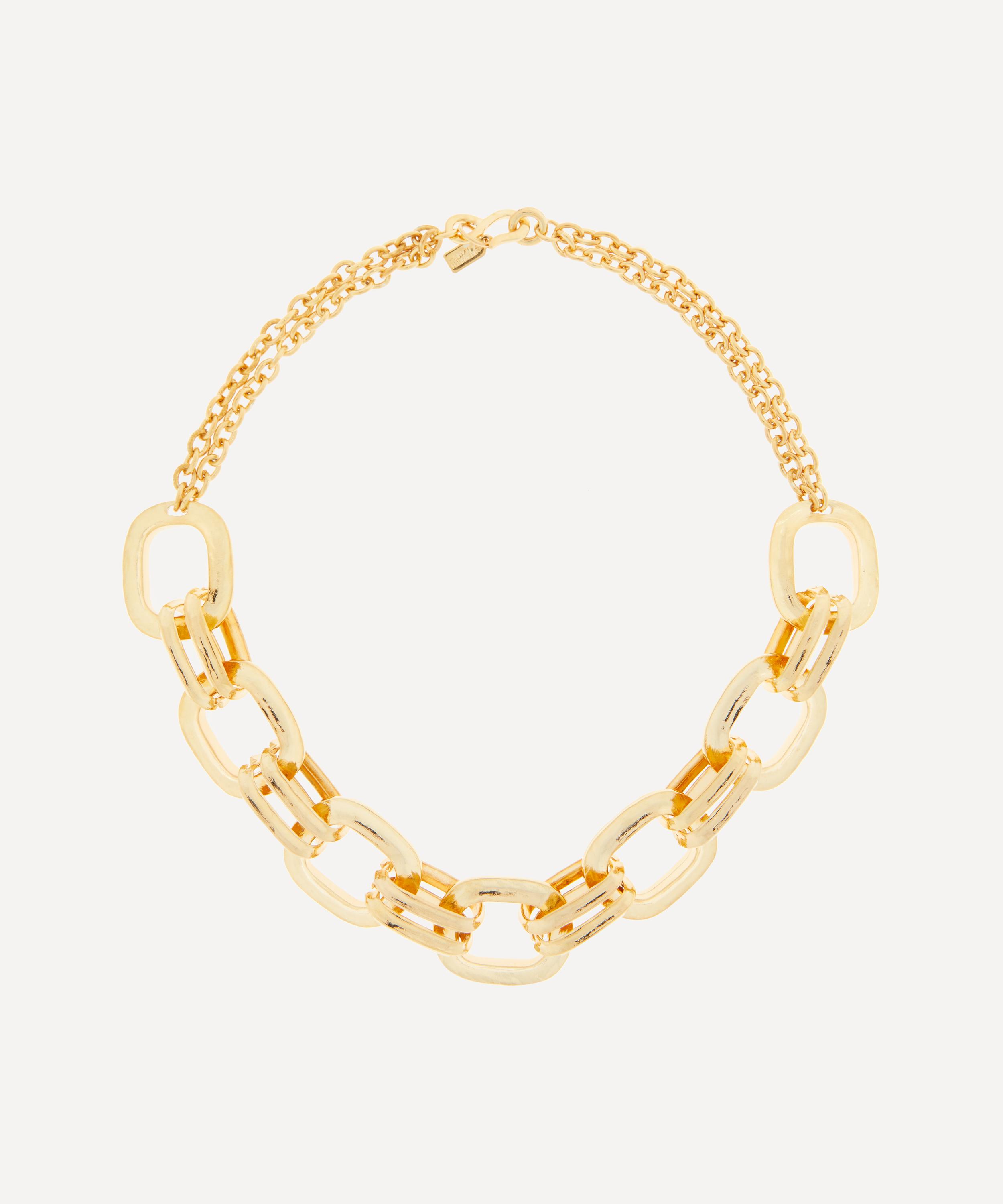 Kenneth Jay Lane - 22ct Gold-Plated Rectangular Link Chain Necklace image number 0