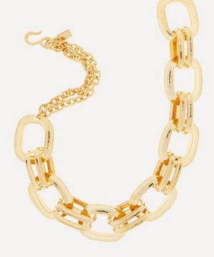 Kenneth Jay Lane - 22ct Gold-Plated Rectangular Link Chain Necklace image number 1