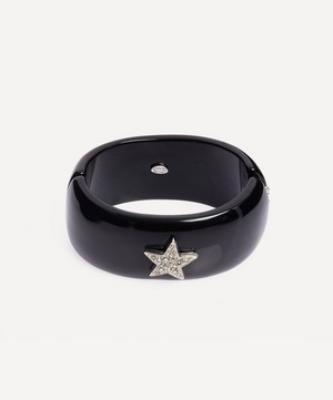 Kenneth Jay Lane - 22ct Gold-Plated Narrow Crystal Star Cuff Bracelet image number 0