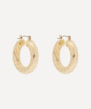 Kenneth Jay Lane - 20ct Gold-Plated Twist Hoop Earrings image number 0