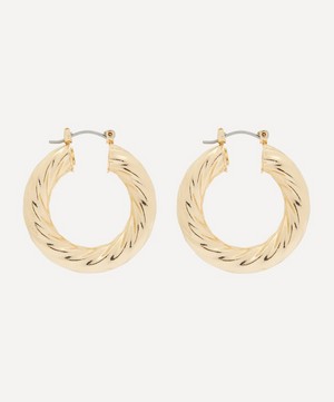 Kenneth Jay Lane - 20ct Gold-Plated Twist Hoop Earrings image number 1