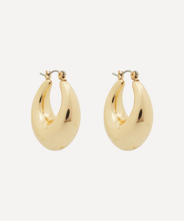 Kenneth Jay Lane - 14ct Gold-Plated Oval Hoop Earrings image number null