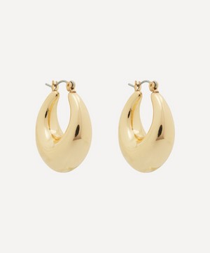 Kenneth Jay Lane - 14ct Gold-Plated Oval Hoop Earrings image number 0