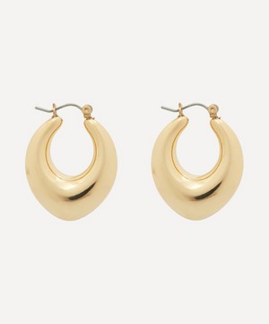 Kenneth Jay Lane - 14ct Gold-Plated Oval Hoop Earrings image number 1