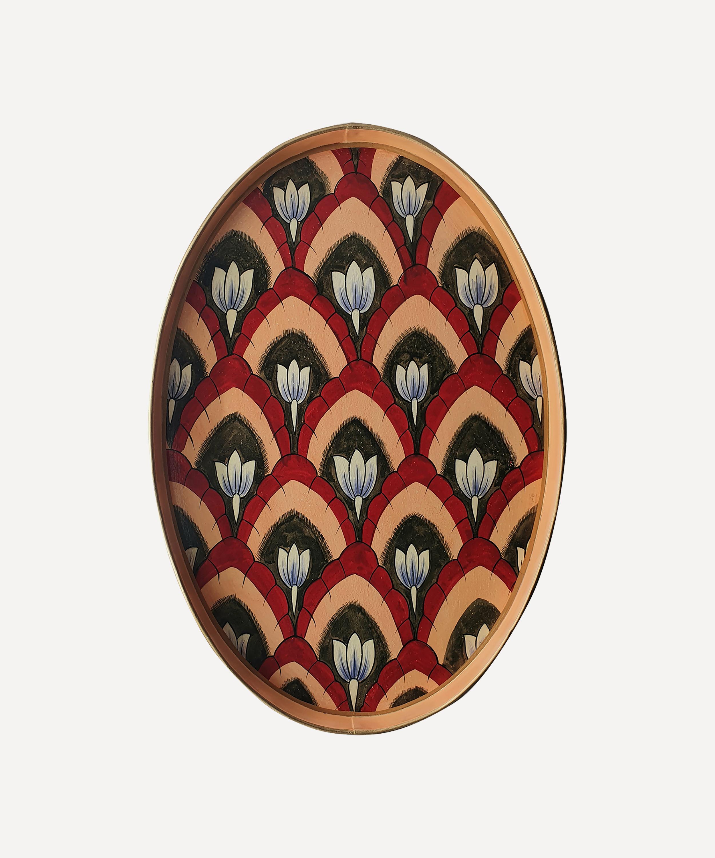 Les Ottomans - Iron Hand-Painted Ikat Tray image number 0