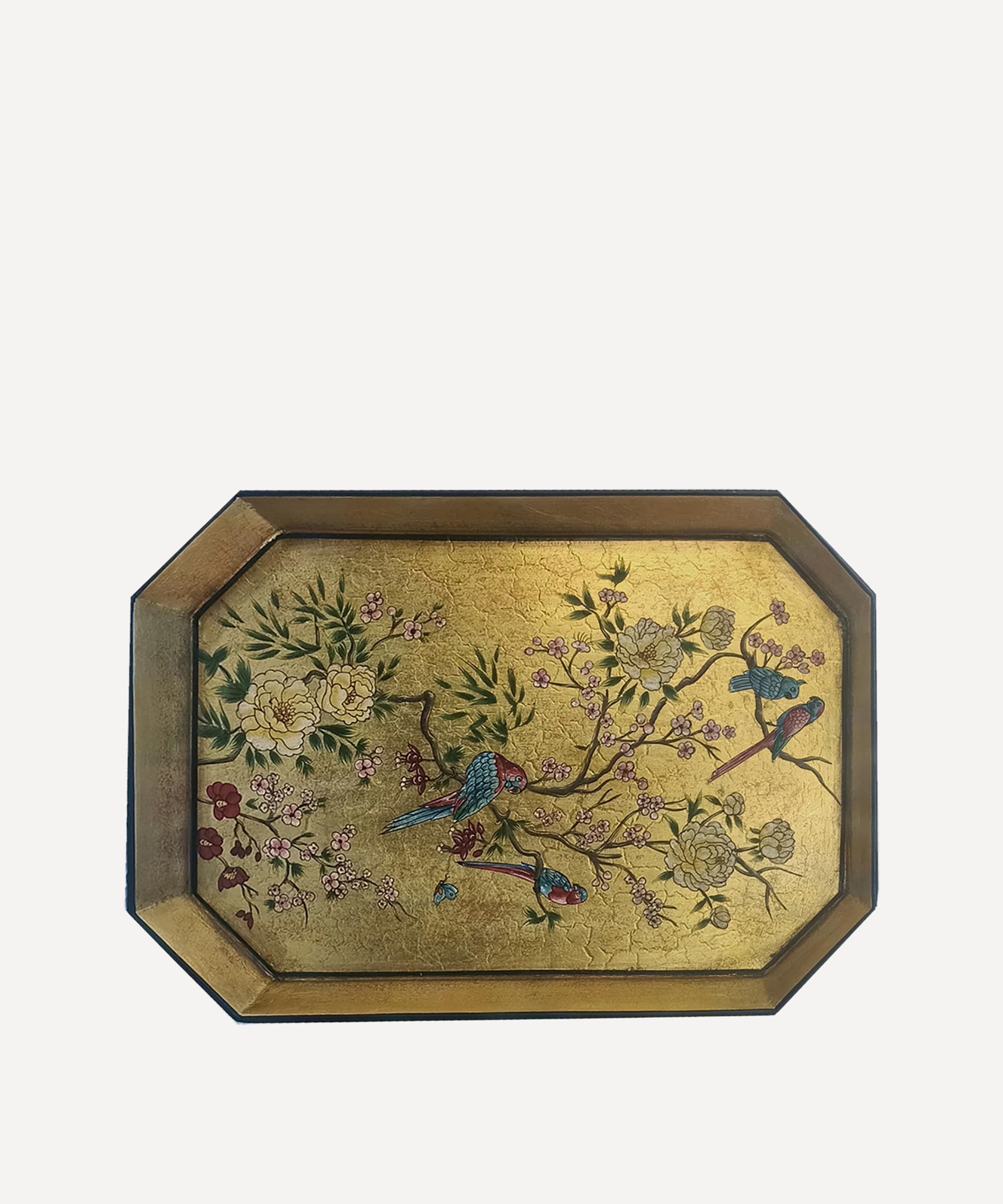 Les Ottomans - Gold Flora Tray image number 0