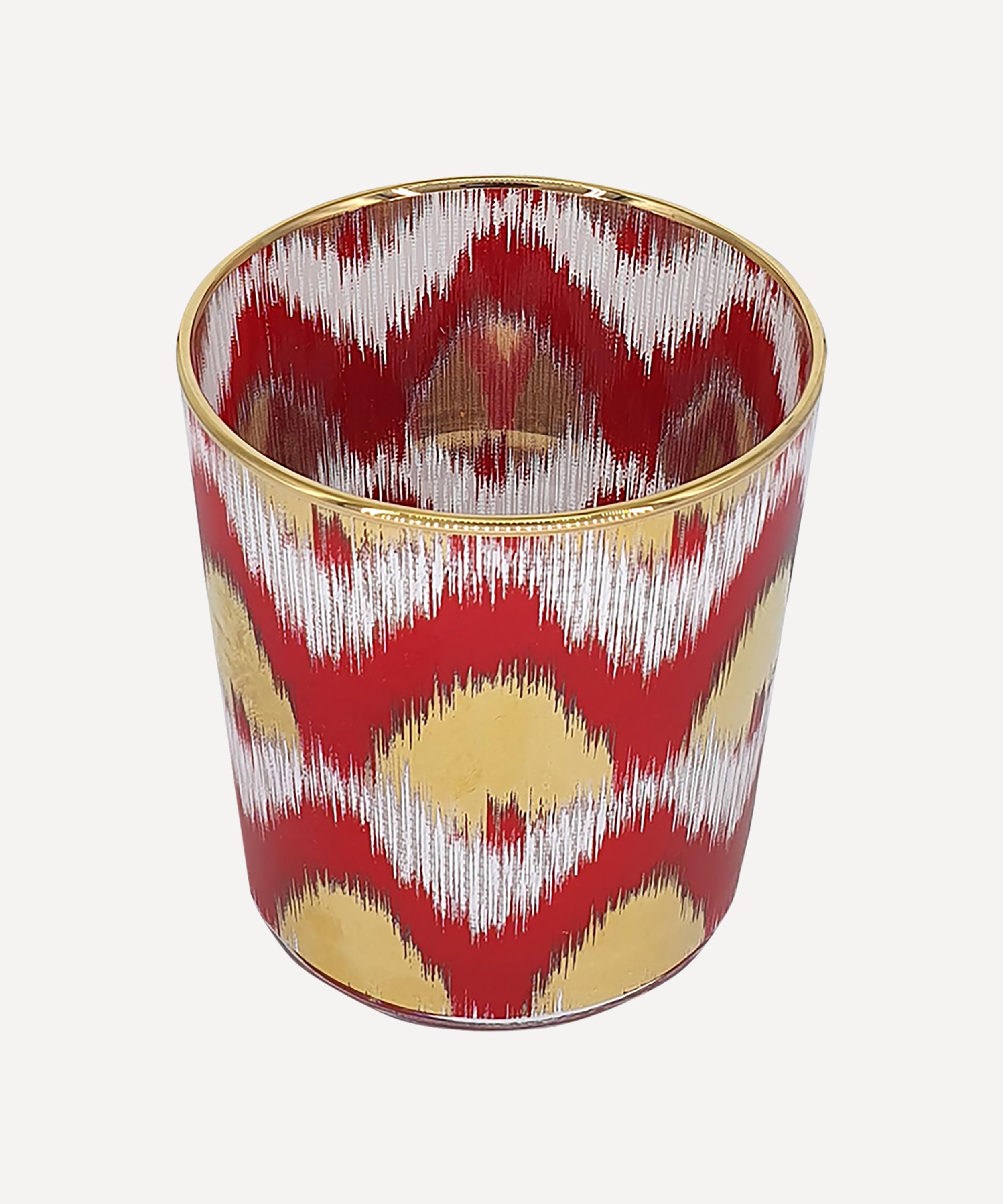 Les Ottomans - Ikat Gold Glasses Set of Four image number 0