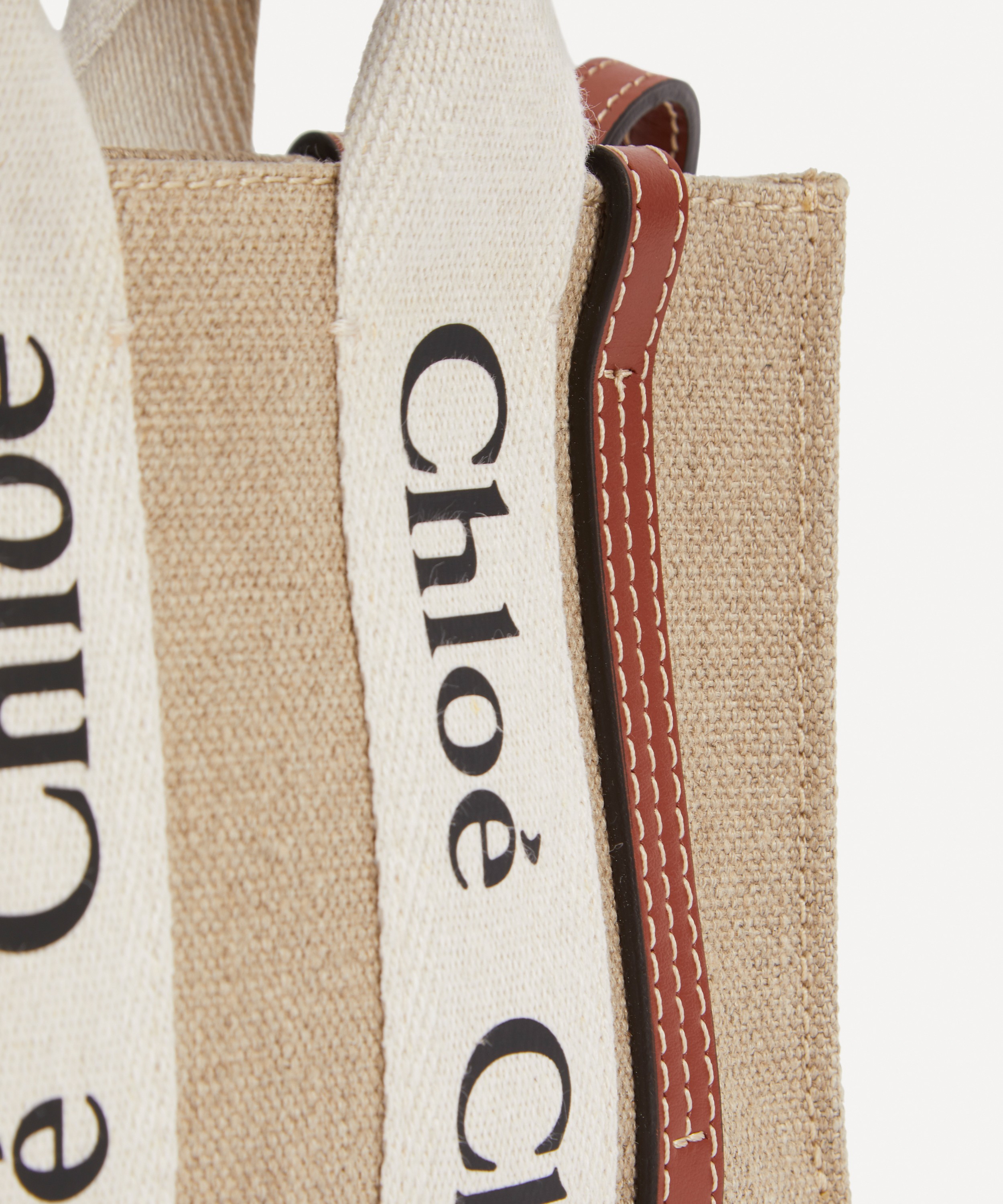 Chloé - Mini Woody Canvas Tote Bag image number 4