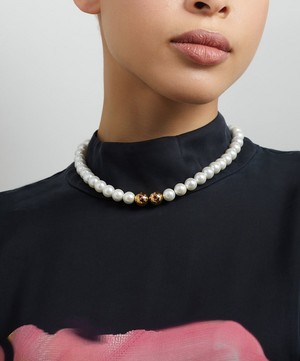 Anissa Kermiche - 18ct Gold-Plated Titillate Pearl Necklace image number 1