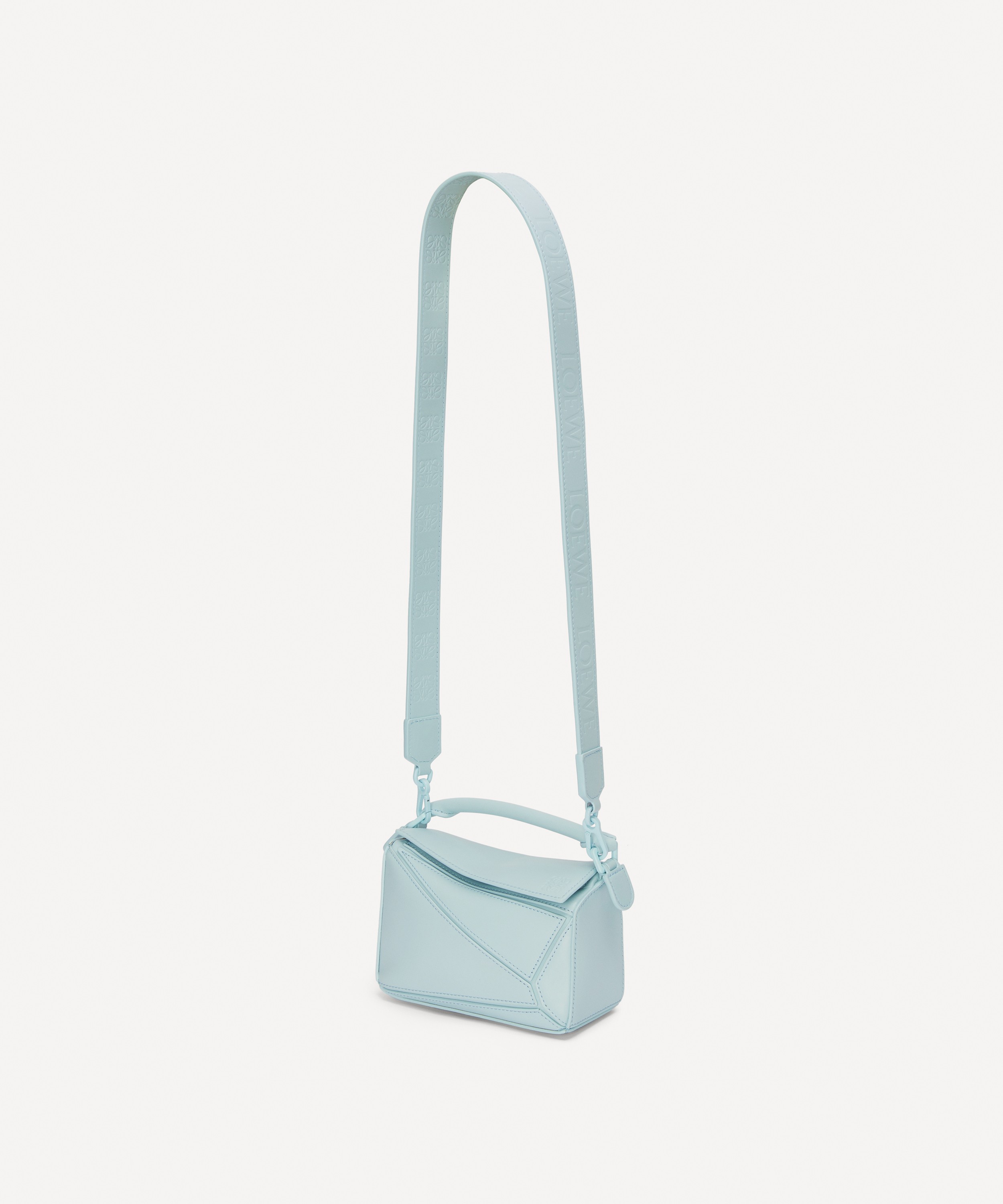 Loewe - Mini Puzzle Satin Leather Shoulder Bag image number 1