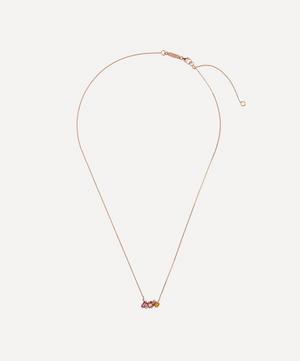 Suzanne Kalan - 14ct Rose Gold Multi-Stone Mini Bar Pendant Necklace image number 1
