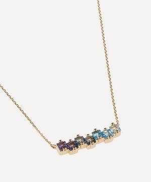 Suzanne Kalan - 14ct Gold Multi-Stone Bar Pendant Necklace image number 2