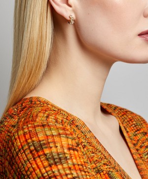 Suzanne Kalan - 14ct Gold Pastel Multi-Stone Mini Hoop Earrings image number 1