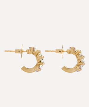 Suzanne Kalan - 14ct Gold Pastel Multi-Stone Mini Hoop Earrings image number 2