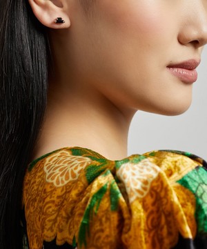 Suzanne Kalan - 14ct Rose Gold Black Mix Baguette Stud Earrings image number 1