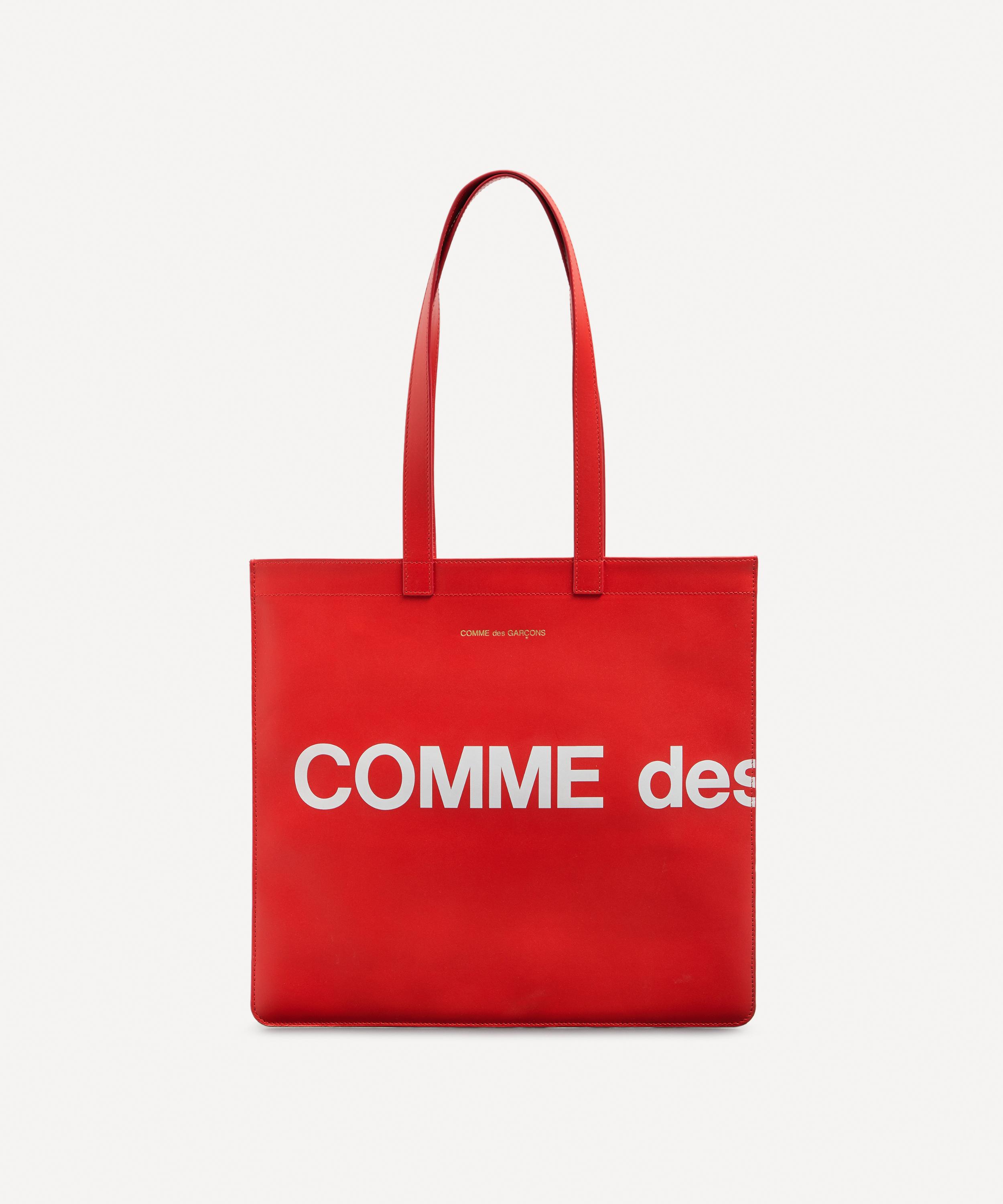 Comme Des Gar ons Leather Logo Tote Bag Liberty