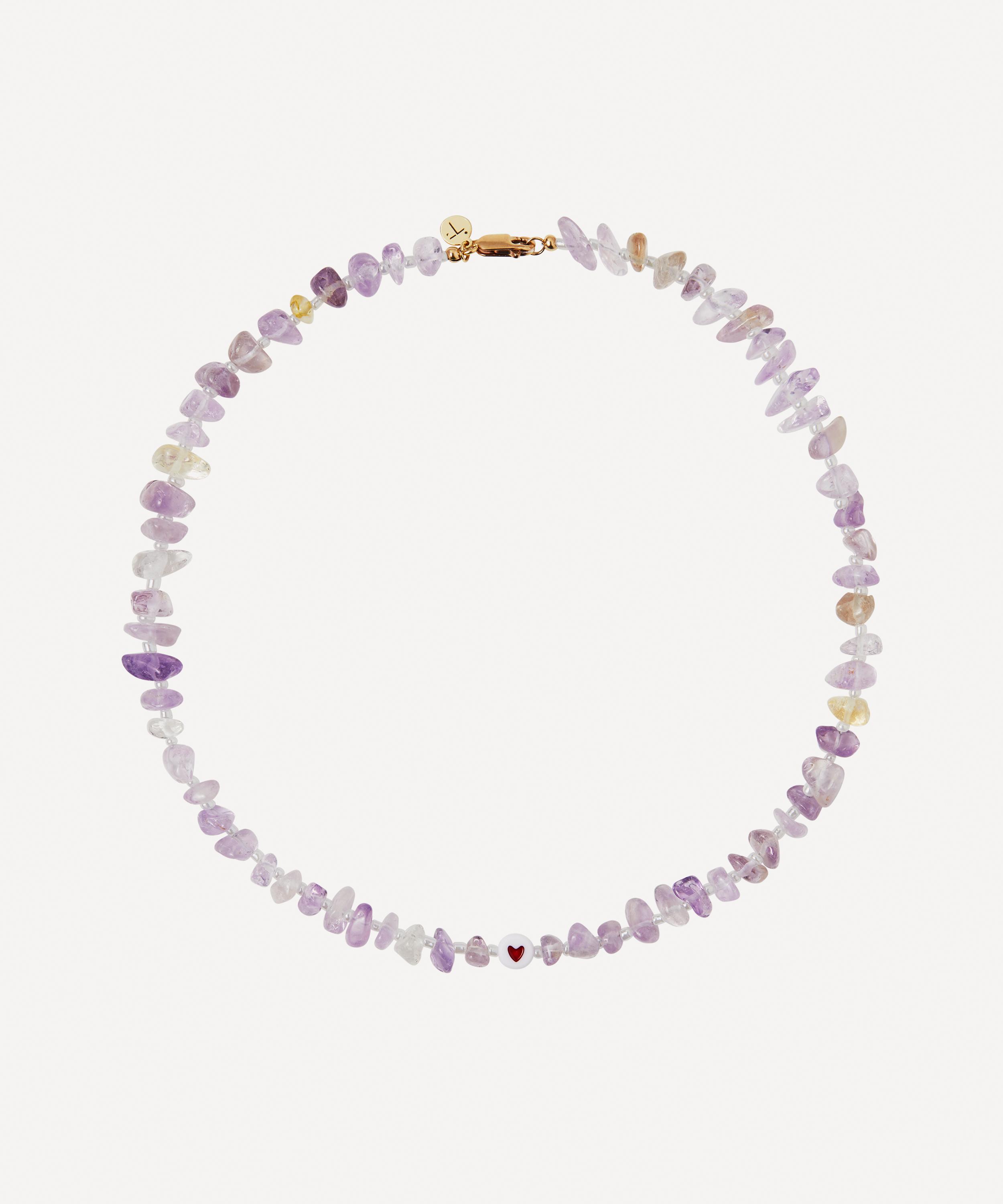 TBalance Crystals - Love Heart Ametrine Crystal Healing Gemstone Necklace image number 0