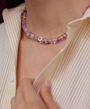TBalance Crystals - Love Heart Ametrine Crystal Healing Gemstone Necklace image number 1