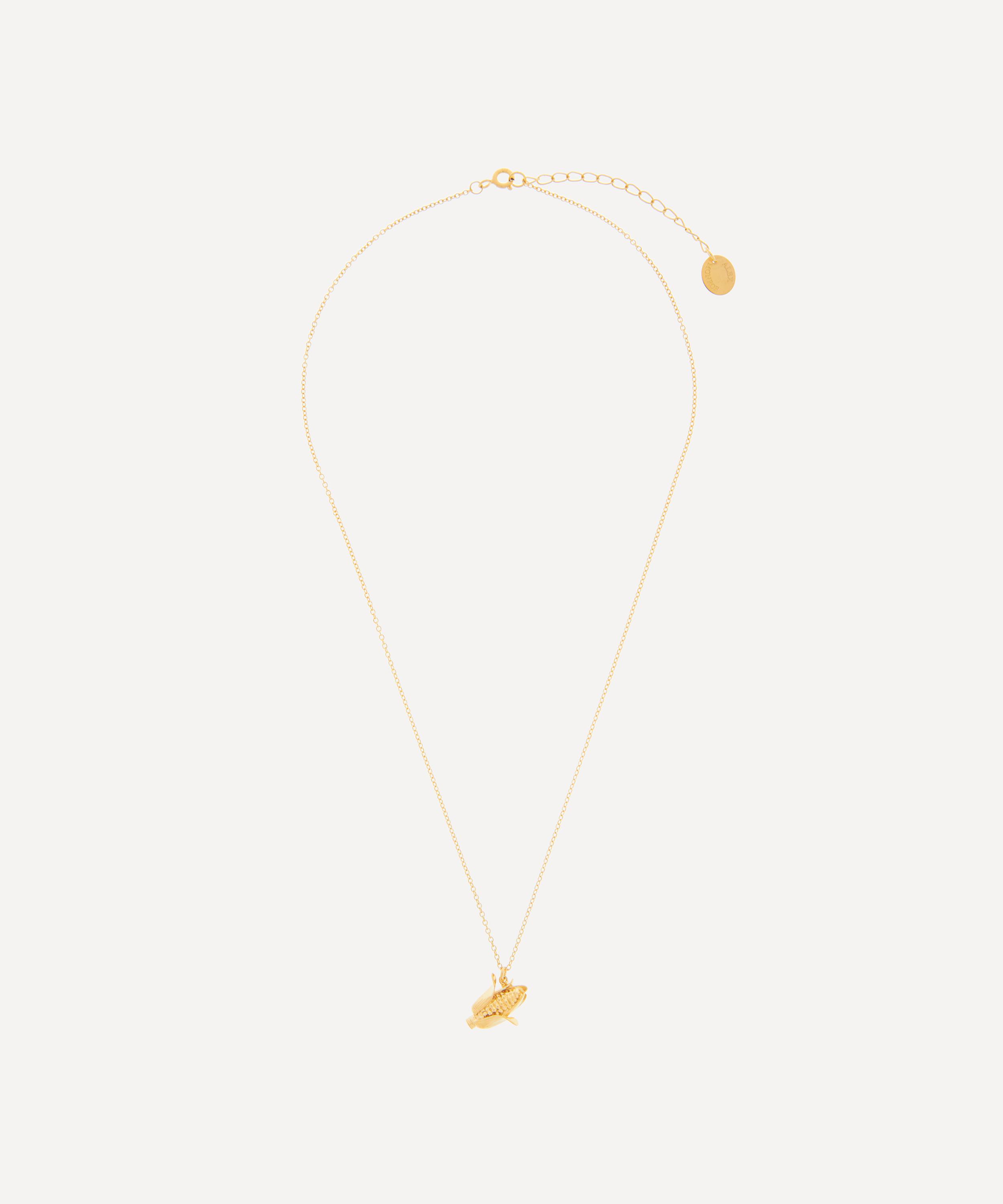 Alex Monroe - 22ct Gold-Plated Juicy Corn On The Cob Pendant Necklace image number 2