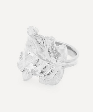 Alex Monroe - Sterling Silver Wrapped Chard Leaf Ring image number 2