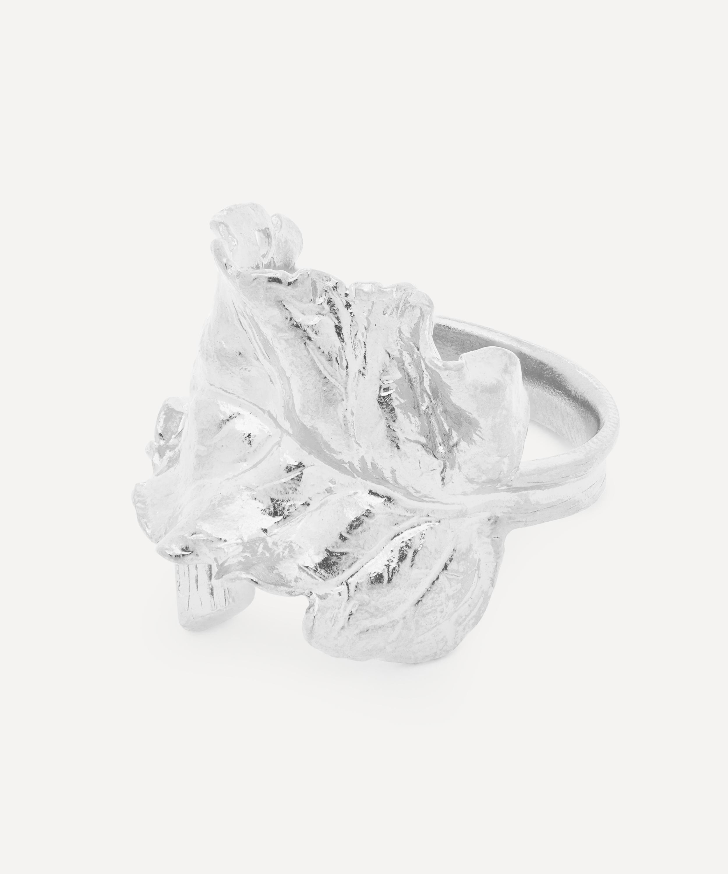 Alex Monroe - Sterling Silver Wrapped Chard Leaf Ring image number 2