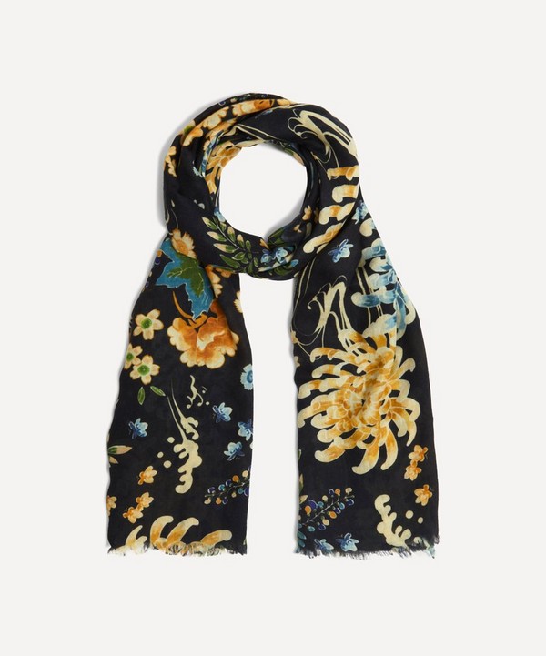Lily and Lionel - Kyoto Floral Wool-Silk Scarf image number null