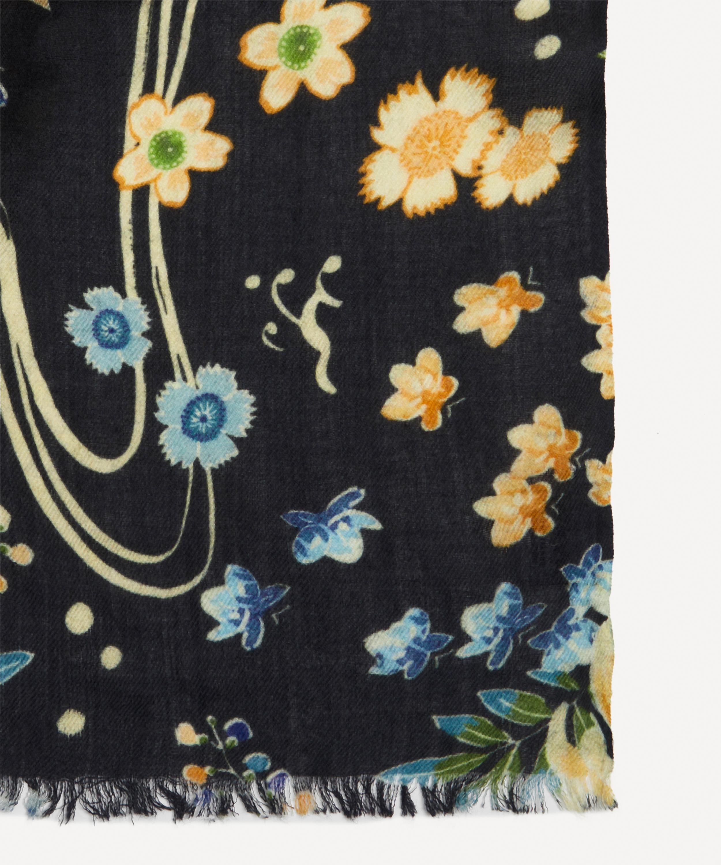 Lily and Lionel - Kyoto Floral Wool-Silk Scarf image number 2