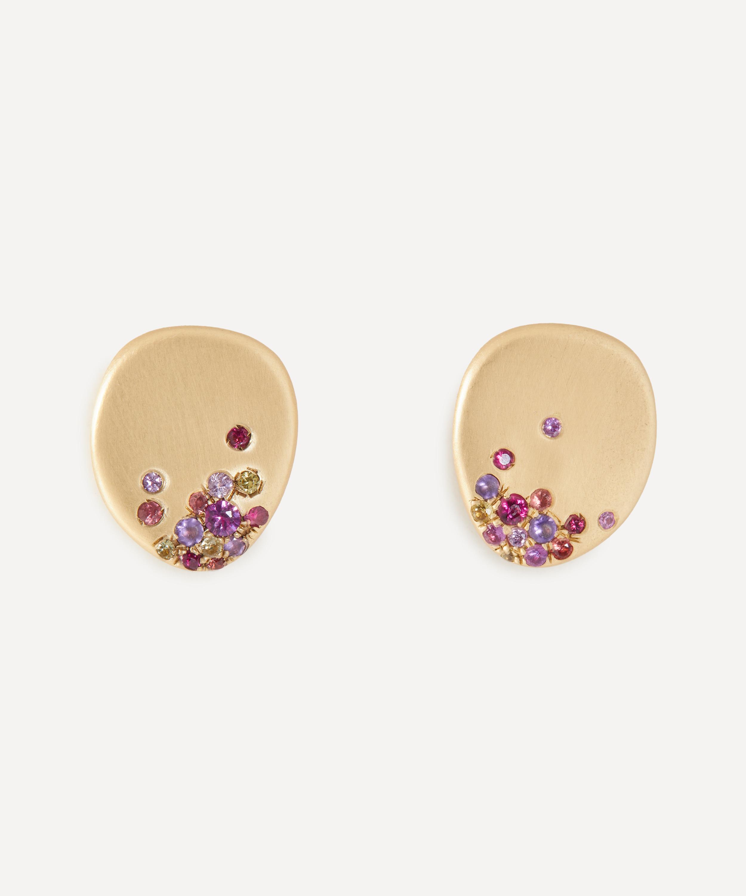 Nada Ghazal - 18ct Gold Urban Summer Nights Mini Stud Earrings
